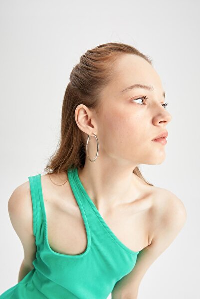 DeFacto Coool Bodycon Basic Camisole cu un singur umăr Rochie mini de bază Y7766az22hs