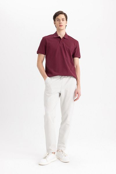 DeFacto Neues, normales, kurzärmliges, schlichtes Basic-Poloshirt C1293ax24sp