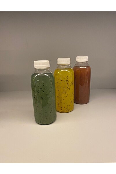 Erbaşlar 16 Adet 500 ml Yuvarlak Detox,meyve Suyu,sporcu,diyet Beslenme,smoothie-boş Pet Şişe(BEYAZ KAPAKLI)
