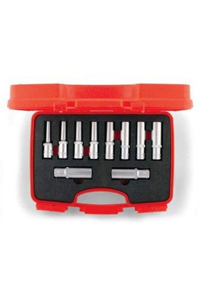 İzeltaş 1/2 10 Pieces 6 Corner Deep Socket Set