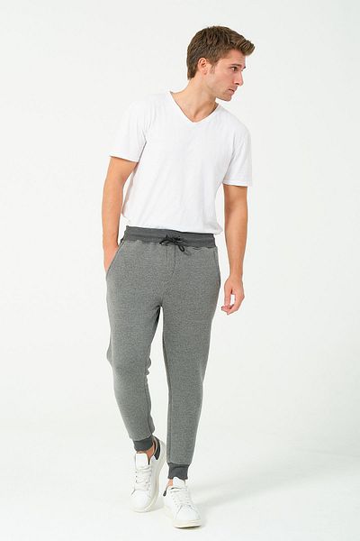 vawensea Men's Basic Winter Fleece Sweatpants Gray