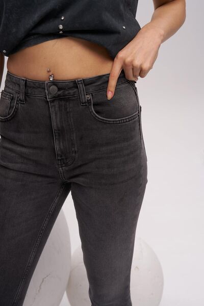 OlaFre Скінні джинси з високою талією, еластичні, не линяють, вузькі штани