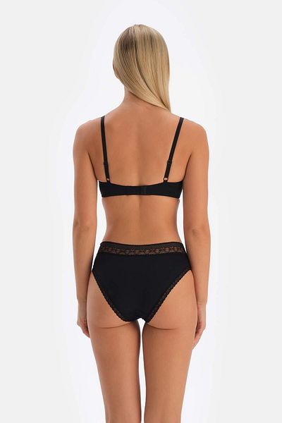 Dagi Schwarzer Micro-Polyamid-Brief – bequemer Schnitt