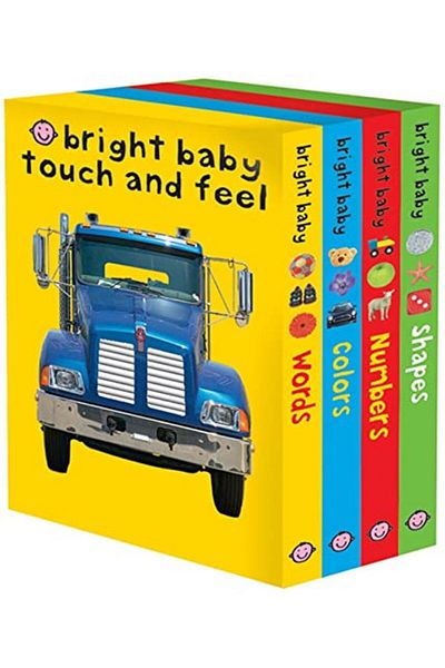 Macmillan Distribution Bright Baby Touch & Feel Slipcase 2 Includes Words Colors Numbers And Shapes