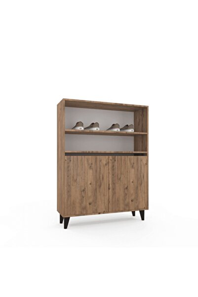 ANZERA Pena Ayakkabılık - Kahverengi - Kapaklı - Raflı