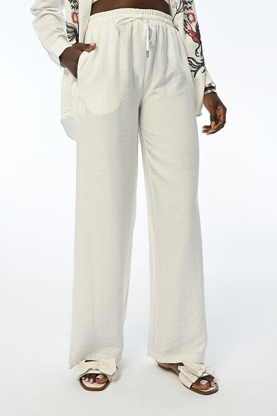 Orfeo Negro Comfortable Fit - Wide Leg Women's Trousers, Elastic Waist