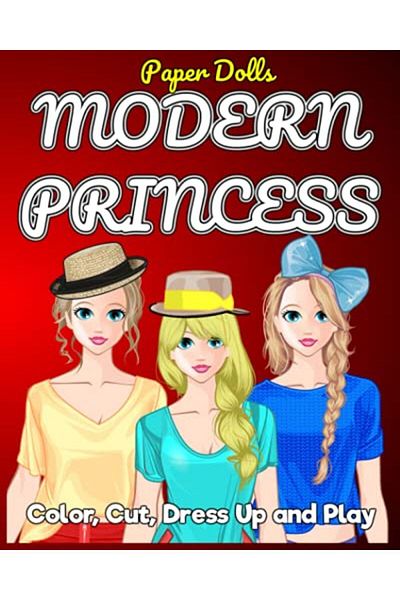 Ingram Modern Princess Paper Doll Color Cut Dress Up And Play Coloring Book