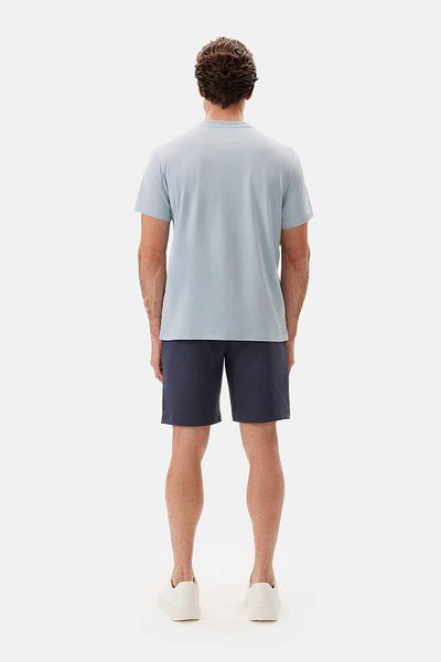 Dagi Navy Blue Pocket Shorts - Lace up Design