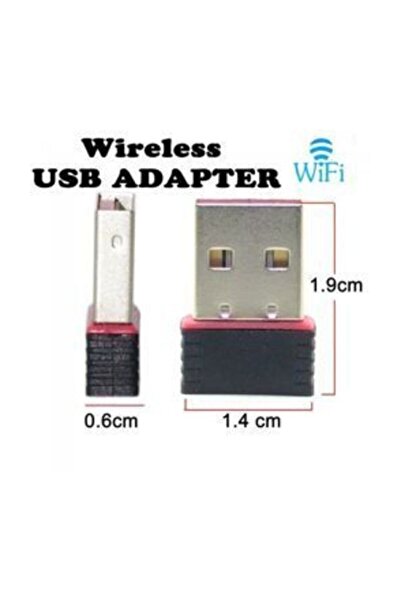 Genel Markalar 300 Mbps Nano Mini Wireless Adaptör Kablosuz Ağ Pc Wifi Alıcı Usb