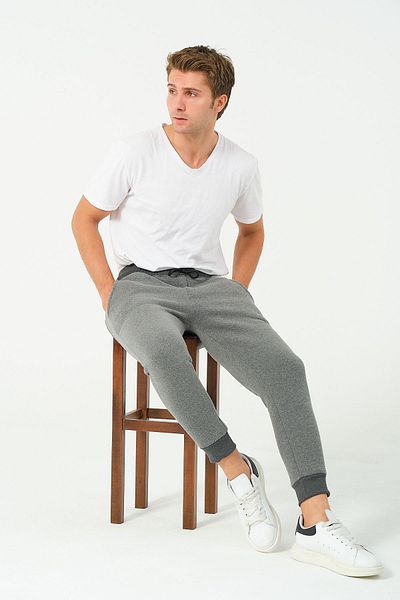 vawensea Men's Basic Winter Fleece Sweatpants Gray