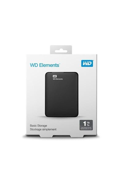 WD Elements 1TB 2.5' USB 3.0 Taşınabilir Disk (WDBUZG0010BBK-WESN)