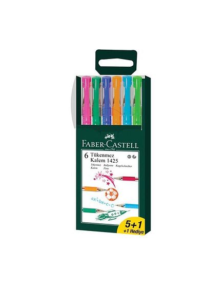 Faber Castell Faber 1425 0.7 Mm Needle Tip Ballpoint Pen 5+1 Color (5211142557)