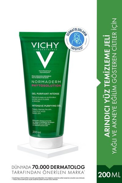 Vichy Normaderm Yağlı ve Akneye Eğilimli Ciltler İçin Salisilik Asit İçeren Yüz Temizleme Jeli 200ML