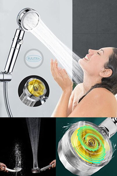 BULİTRA Su Armatürleri Duş Başlığı Turbo Basınçlı Ayarlanabilir Start Stop Tu...