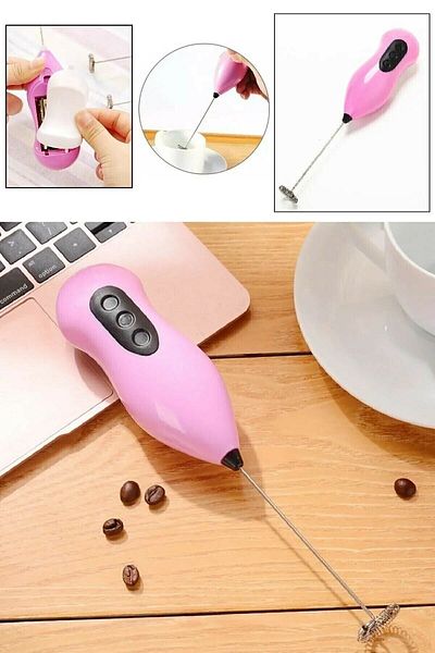 Yayke Pink Mini Mixer - Coffee and Milk Frother, Cappucino Mixer