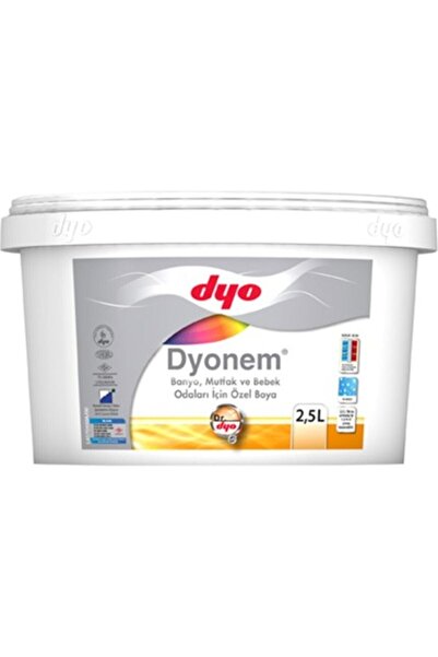 Dyo Nem Banyo Mutfak Ve Bebek Odaları Için Özel Boya Beyaz 2,5 Lt