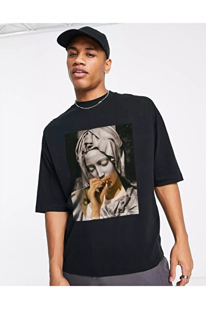 Ghedto Tricou oversize unisex Rebellious Spirit Iv negru
