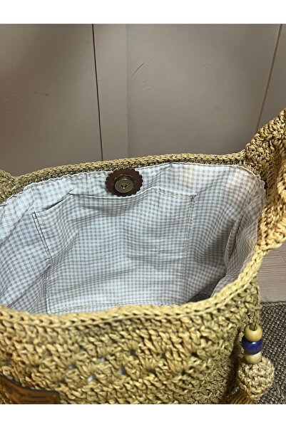 Rüya Dizayn Omuz çantası hasır renk örgü kağıt ip