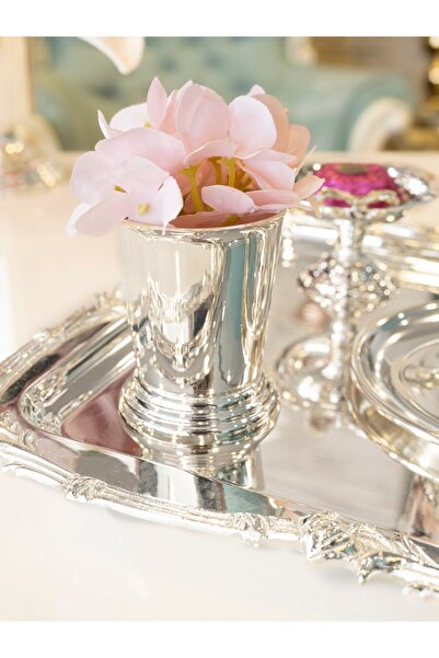 Bakır Concept 2 Pieces Mini Vase Bucket Model - Silver Plated