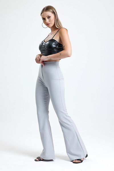 Sense Spanish Leg Hürrem Trousers |   Pnt35010 Gray