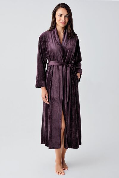 Artış Εύκαμπτη ρόμπα βισκόζης - μακρυμάνικο βελούδο