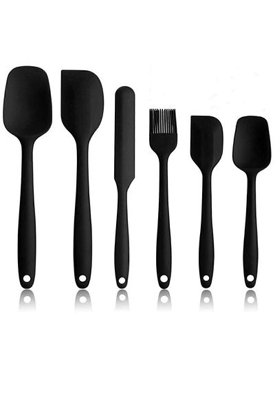 Gomax Heat Resistant Fireproof Non-Stick Silicone Spatula Set 6 Pieces