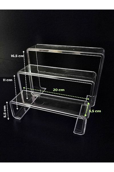 Özfiliz Mağaza Ekipmanları 3-Piece Plexi Transparent Ladder and Shoe Stand Set