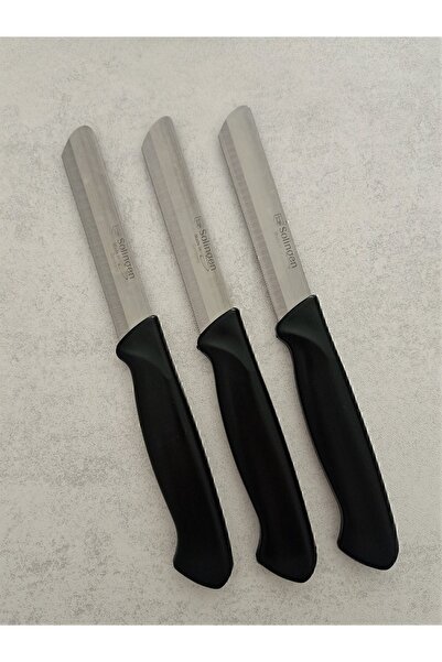 Solingen Micro Tırtıklı Sebze Doğrama Bıçağı Siyah 3'lü