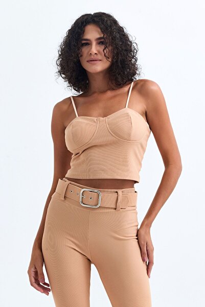 Sense Ottman Camel Bustier - Gloplu Bust35268