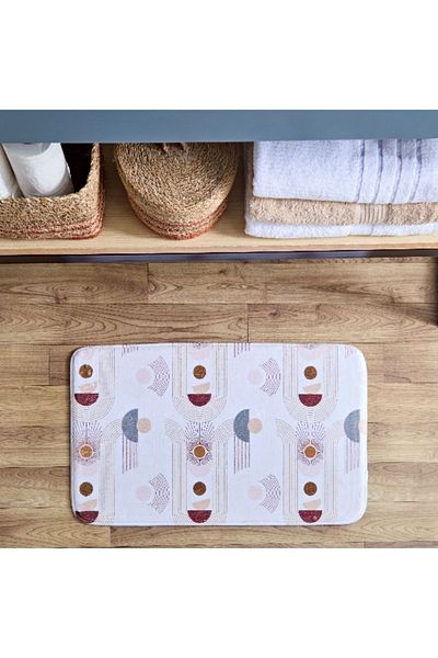Home Box Aurora Dersy Foam Printed Bath Mat - 45x75 cm