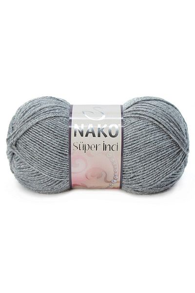 NAKO Süper Inci 00194 Grey Melange Πλεκτό Χειροποίητο - Σχοινί/Μαλλί