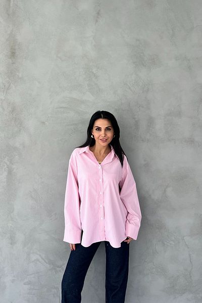 Seda Yalçın Atelier Λευκό ροζ ριγέ πουκάμισο