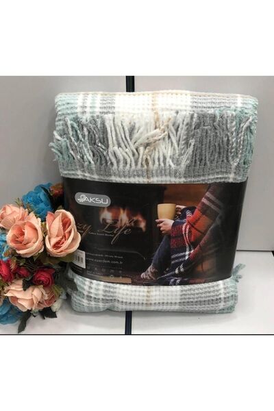 AKSU Tasseled Tv Blanket for Double