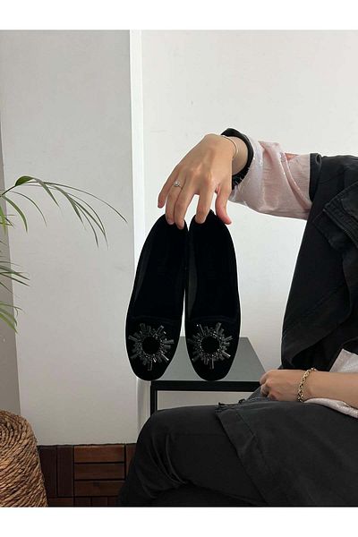 Behtah Kundura Γυναικείες παντόφλες σπιτιών Bohça Dowry - Home Flats and Shoes