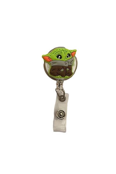 odaburada Yoyo Name Badge Holder with Yoda Figure