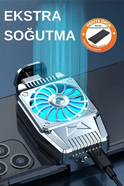 Zineets Telefon Soğutucu  Radyatör Fanlı Işıklı Bütün Telefon Modelleri İle U...