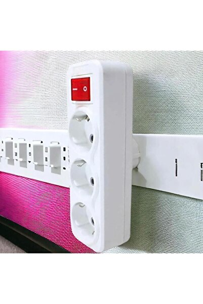 GLASWEN مقبس التوصيل المكون من 3 مجموعات مع زر التبديل، مقبس التوصيل الأرضي، مقرنة لاسلكية متعددة