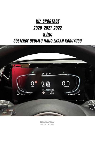 UniqAnatolia Kia Sportage 2020 2021 2022 8 Inch Ghost Instrument Compatible Nano Screen Protector