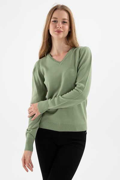 Fashion Friends V-Neck Sweater Çağla