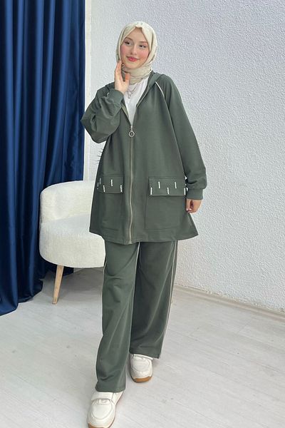 lurex moda Σετ αθλητικές φόρμες Pocket Stone