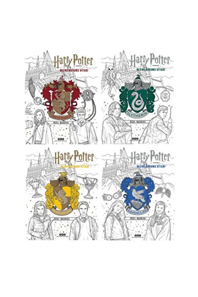 Yapı Kredi Yayınları Harry Potter Resmi Boyama Kitabı 4'lü Set