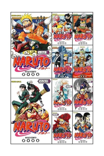 Gerekli Şeyler Yayıncılık Naruto 10 Cilt Set (1 - 2 - 3 - 4 - 5 - 6 - 7 - 8 -...