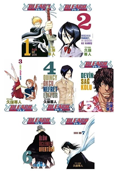 Gerekli Şeyler Yayıncılık Bleach 1-2-3-4-5-6-7. Ciltler Manga Seti