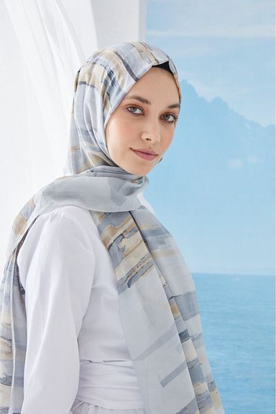 Cardion Striped Cotton Silk Shawl