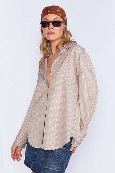 EDITION Striped Oversize Women's Shirt - Additional1007430-7430