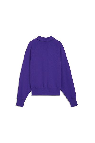Puma Hanorace pentru femei Polo Crew cu jumătate de fermoar violet - Classics+ 62656127