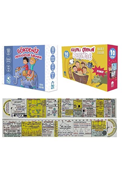 Mavi Kirpi Gökdeniz Medeniyetler Turunda (10 Kitap)+Gizemli Çarkın Peşinde(10 Kitap) 3. Sınıf Okuma Seti+ Ayraç