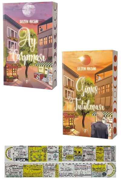 Artemis Yayınları Ay Çarpması + Güneş Tutulması 2 Kitap Set Sezen Aksın + Mat...