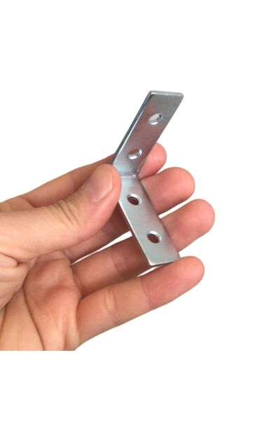 GLASWEN Mobilya Eşya Dolap Duvar Sabitleyici Köşe Bağlantı L Demir Gönye Deprem Güvenliği 45x45x15mm