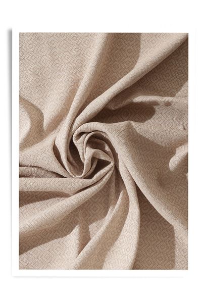 Lux Touch Σετ κάλυμμα καναπέ και ανάκλιντρο Bergama Beige - 3 3 1 1 Αντιολισθητικές φουντωτές, βαμβακερές πολυθρόνες
